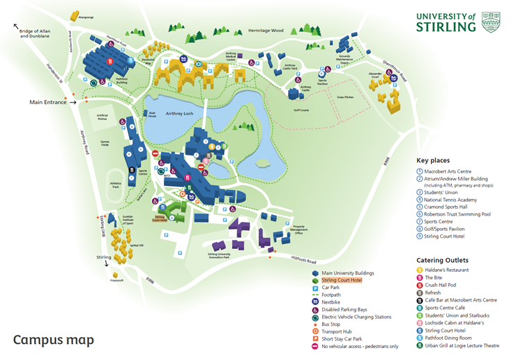 University of Stirling Campus Map